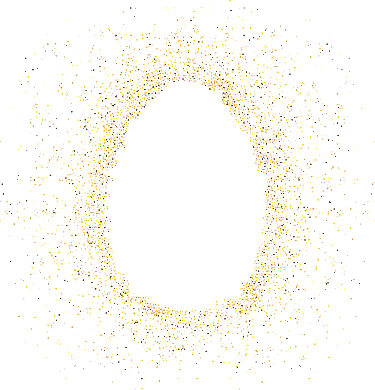 Confetti, frame, easter egg